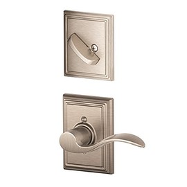 Schlage F59 ACC 619 ADD Addison Collection Accent Right-Handed Handleset Interior Lever, Satin Nickel (Interior Half Only)
