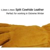 OZERO Winter Thermal Leather Work Gloves with Thick Imitation Lambswool