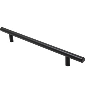 Stone Harbor Hardware Bar Cabinet Pull, 192 Millimeters, 272mm Overall Length, Matte Black