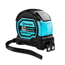 DURATECH 25FT Auto-Lock Tape Measure, Easy Read Magnetic Measuring Tape with Fractions 1/8, Double Sided Measurement Tape Accuracy 1/32 for Engineer, with Magnetic Hook, Rubber Protective Casing