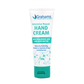 Grahams Natural Intensive Hand Repair Cream 50g | Calendula, Shea Butter, Coconut Oil, Vitamin E | Intense Hand Cream for Very Dry Hands & Eczema Prone Skin | Itch Relief & Cracked Finger Tip Repair