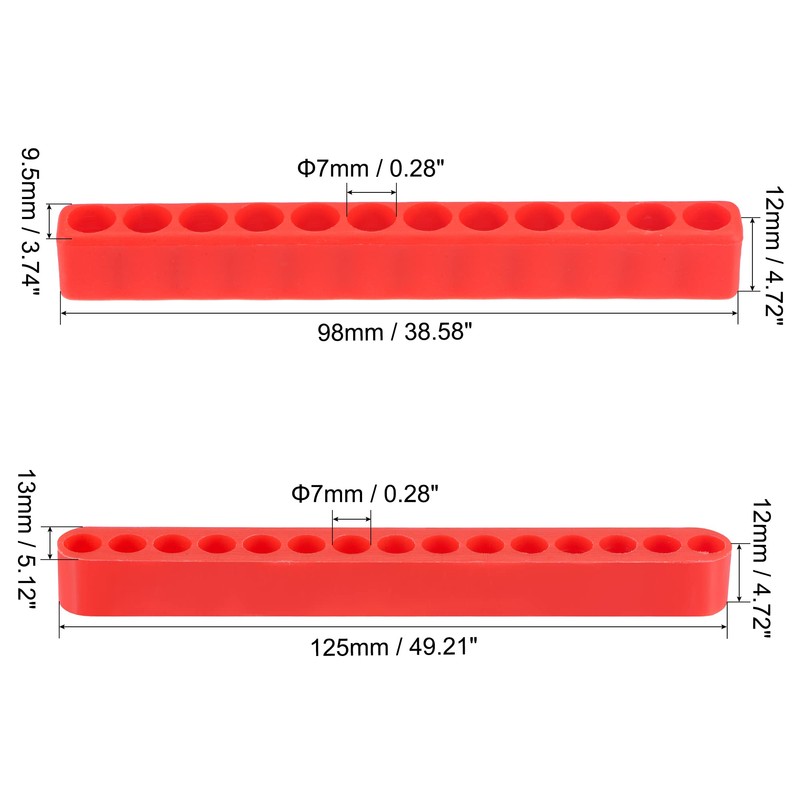 sourcing map 10,11,12,15 Holes Screwdriver Bit Holder Set, 7mm Dia