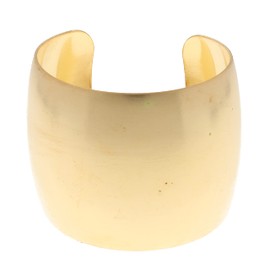 The Beadsmith Bracelet Cuff – Made of Raw Brass – Adjustable, Open Bangle for Men and Women - Domed Style, 2-Inch Wide – Minimalist Design Jewelry – Can Be DIY Custom Designed