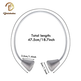 Dalababa 4 Stück Magnetische Vorhang Raffhalter, Gardinen Halter mit Magneten, Vorhangschnalle Raffhalter für Vorhänge Gardinenhalter, für Zuhause Büro Café Dekoration, Grau