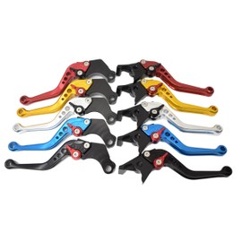 [ADVANTAGE] Honda Universal Aluminum Brake and Clutch Lever Set with 6 Adjustable Positions, Available in 5 Colors, For CBR250, NSR250, CB400SF, VTR250, Xelvis, Etc., black a