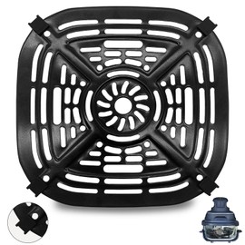 GWYSY Air Fryer Grill Pan for Ninja Crispi Air Fryer FN101GY, Replacement Air Fryer Crisper Plate Grill Plate Tray Accessories with Rubber Bumpers, Dishwasher Safe