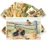 Vintage Easter Greetings Cards 24 pcs Chicks at Easter Rural