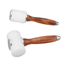 Pack of 2 Leather Carving Hammer, Leather Craft Hammer DIY Leather Craft Wooden Hammer Craft Tool