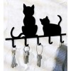 Maximex Key Board Cats-with 5 Hooks, Iron, Black, 15 x