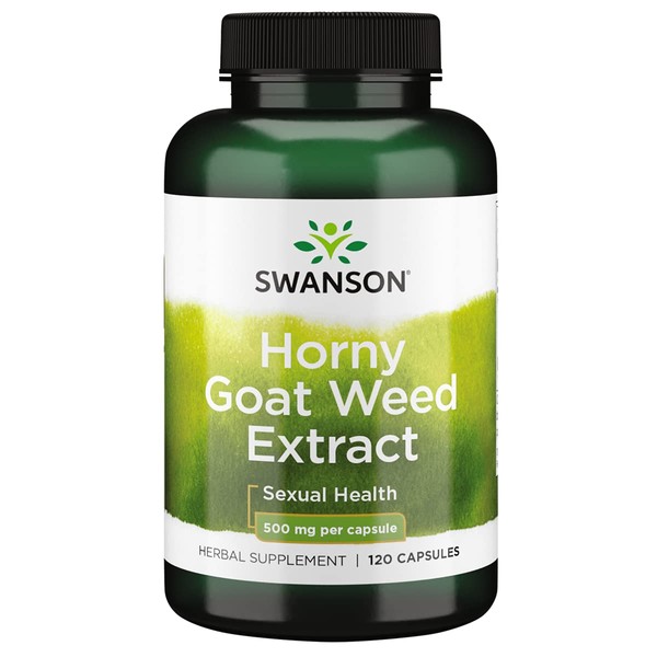 Swanson Horny Goat Weed Extract 500 Milligrams 120 Capsules