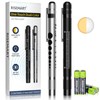 RISEMART 2 Pack Pen Light for Nurse, Medical Penlight with