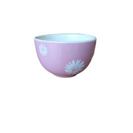 Ceylon Studio Pink Daisy Traditional Pink & White Pattern Premium Quality Hand Painted Ceramic Tapas/Snack Bowl -10cm