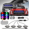 4 Pcs Led Universal RGB Grille Lights Compatible with Raptor