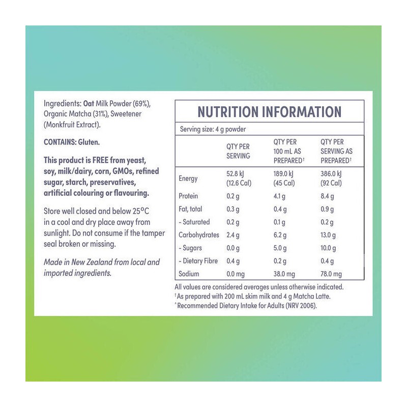 Eve Wellness Matcha Latte, 96g
