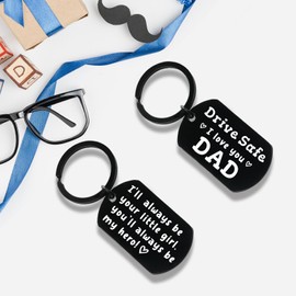 Heartfelt Keychain Gift for Dad: Ideal for Dad's Birthday, Father's Day, and Christmas with Touching Words (Dad's Gifts)
