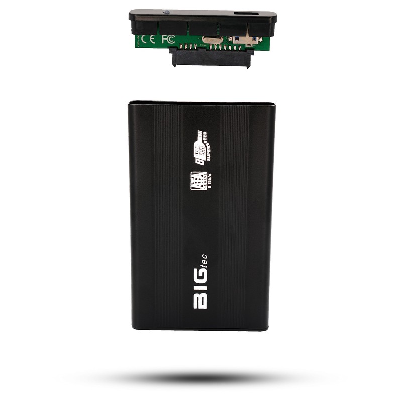 BIGtec Aluminium USB 3.0 High Speed externes Festplattengehäuse 6,35cm (2,5")