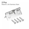 uxcell Spring Loaded Hinges, 2" 304 Stainless Steel Self Closing