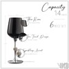 Vikko Décor Black and Silver Wine Glasses: 14.2 Oz Wine