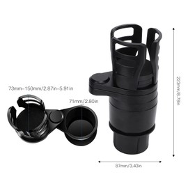 Aramox Cup Holder Expander, 2 en 1 Universal Car Cup Holder Expander Cup Mount Extender Organizador con Base Ajustable