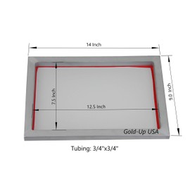 Aluminum Screen Printing Screens, Size 9'' x 14'' Pre-Stretched Silk Screen Frame (230 Yellow Mesh)