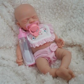 Mire & Mire Reborn Baby Dolls 12" Micro Preemie Full Body Silicone Baby Doll Realistic-Newborn Baby Dolls Girl That Look Real Sleeping Baby Doll-1