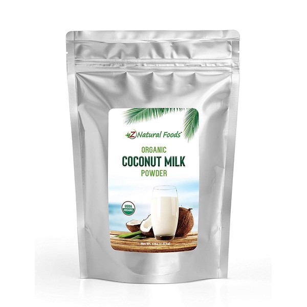 Z Natural Foods Organic Coconut Milk Powder, All Natural Creamer & Dairy Alternative, Vegan, Gluten-Free, Keto-Friendly, Great in Coffee, Smoothies & Recipes, Non GMO, 5 lb