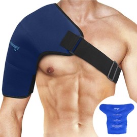 NEWGO NEWGO XL Larger Gel Cold Pack for Rotator Cuff Injuries, Reusable Ice Pack Wrap - Blue