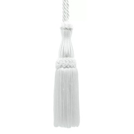 DÉCOPRO (TM) Key Tassel, Style# SKT, Color# A1 - Pure White [Set of 2]