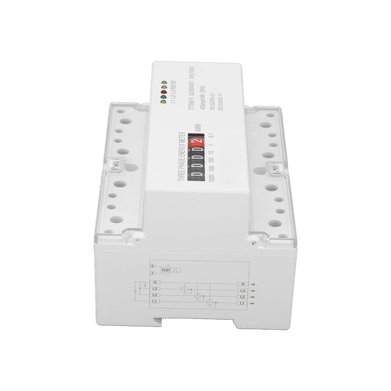 Electric Meter Din Rail 3 Phase 4 Wire KWh Energy