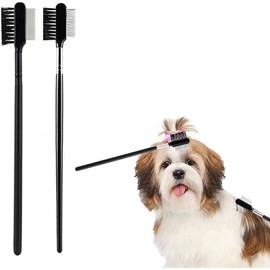 Black Dog Combs Head Brush Cleaning Tear Stain Remover Kitten Puppy Pet Eye Comb Pet Products for Small Cat Dog Double-Sided