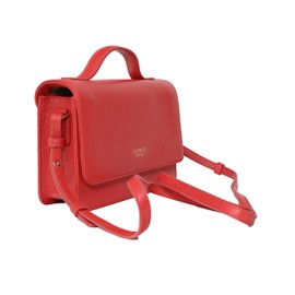 Osprey London Elfin Top Handle Crossbody Shoulder Bag Grainy Hide Leather in Light Red