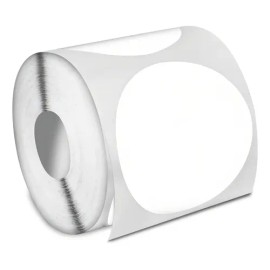 Etiqueta Térmica Circular 4 Cm Impresora Movil Rollo 250 Pz Color Blanco Diseño Impreso No Aplica                                                     