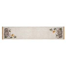 VHC Brands Autumn Pumpkin Patch Stripes Table Runner 12x60, Kitchen Dining Table Holiday Decoration, Decor for Fall and Thanksgiving