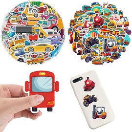 YSDYY 100 Transportation Theme Stickers, Children'S Toy Stickers, Creative Cartoon Stickers, Waterproof Stickers