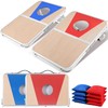Pointyard Portable Cornhole Board Set - Foldable Aluminum Frame Cornhole