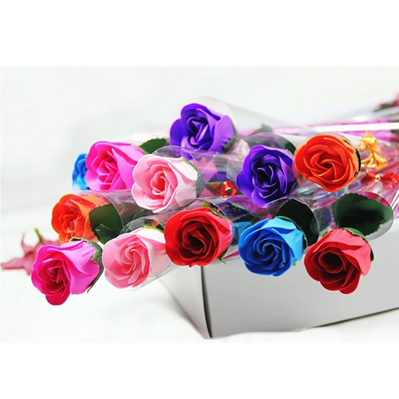 15 Piece Set Artificial Flowers Doesn't Wither Roses Single Ring