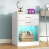 ADORNEVE LED Nightstands Set of 2,Night Stands for Bedrooms Set