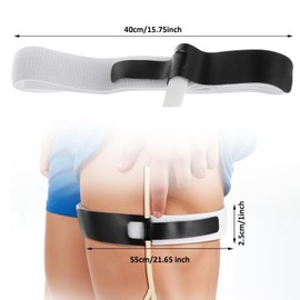 YUXIANLB 2PCS Catheter Leg Bag Straps, Adjustable Urine Drainage Bag Leg Band Nylon Catheter Bags Holder, Anti Slip Foley Catheters Kit Elastic Foley Stabilization Device for Men Women, 2 x 34.5 Inch