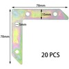20 PCS L-Shaped Picture Frame Angle Brackets,Metal Plate Fastener Corner