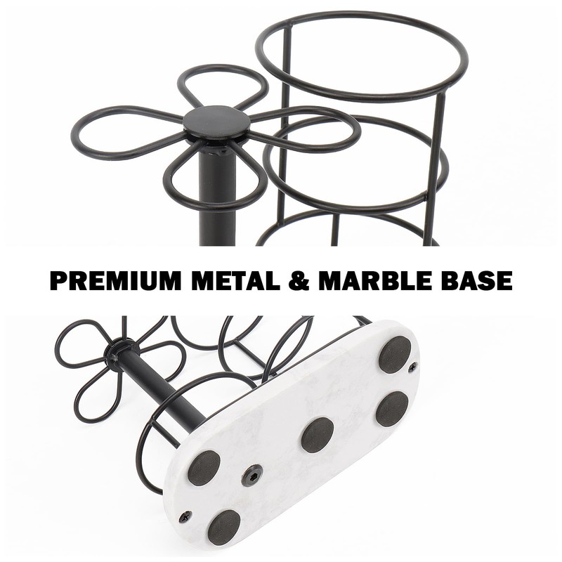 HarJue Toothbrush Holder Stand for Bathroom, Metal Toothbrush Organizer with