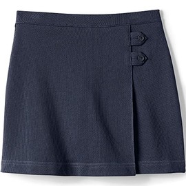 Lands' End Uniform Solid Knit Skort Above The Knee Classic Navy Kids Plus 8