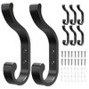 jockcaras Wall Hooks for Hanging 8 Pack Black