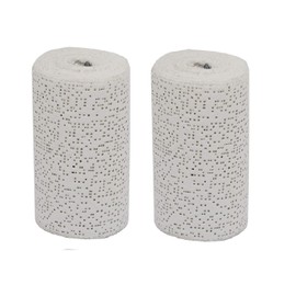 2 Pack 6 inch x 15 feet (Total 30ft Long) White Plaster Cloth Gauze Bandages Rolls for Art Project, Belly Cast, Mask Making, Sculptures, Body Casts, Craft Projects, Scenery Construction