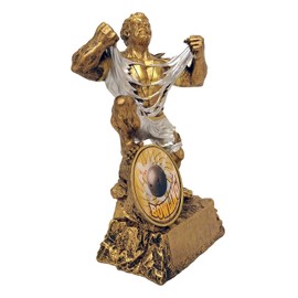 Decade Awards Bowling Monster Trophy - Triumphant Beast Bowler Award - 6.75 Inch Tall - Customize Now