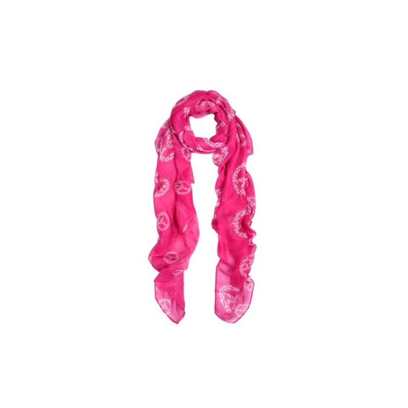 Unique Premium Skull Peace Scarf, Fuchsia