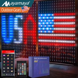 outdoor_gears 400 LED Smart Curtain Lights 6.6x6.6ft APP Remote Control for 4th of July Decor