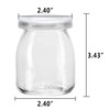 Encheng 7 oz Clear Glass Jars With Lids,Yogurt Container With