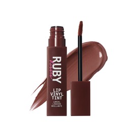 Ruby Kisses Lip Vinyl Tint - High-Pigment, Transfer-Proof, Smudge-Proof Liquid Lipstick, Soft-Satin Shine, Lightweight Makeup, Long-Lasting Lip-gloss, Full Coverage Color (TANTALIZE, 2.8mL)