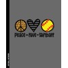 Softball Notebook Peace Love Softball: Softball Player Composition Journal Notebook