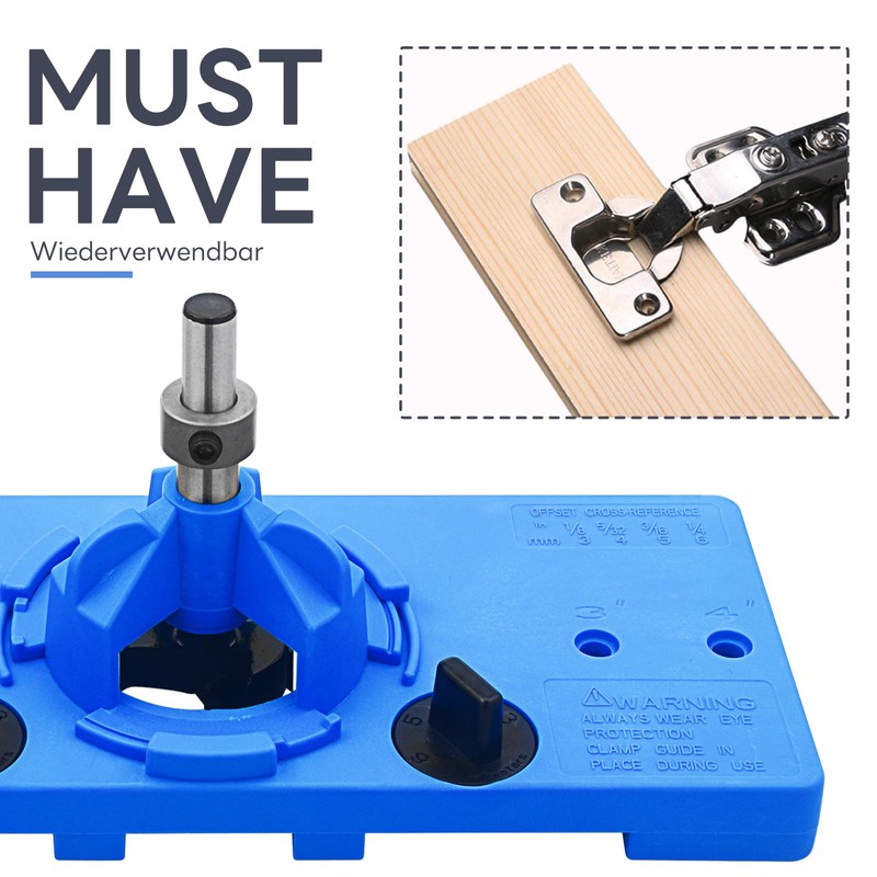 Kaelah Hinge Drilling Template, Pot Hinge Template Set Door Hole